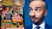 Der Satiriker Jan Böhmermann hat am Kiosk ein Heft mit dem Titel «Freizeit Magazin Royale» zwischen die Klatschpresse geschmuggelt...