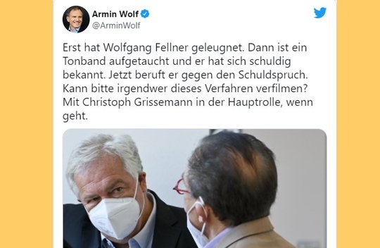 In den Sozialen Netzwerken wird Fellners Rückzieher vom Geständnis verspottet...