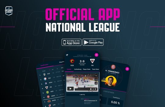 Eishockey-Statistik-Fans strahlen: Die offizielle App der National League... (Bild © National League)