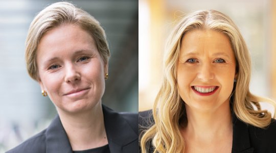 Bisher war das Präsidium des Verlegerverbands durch und durch männlich: Die beiden Neuen Ladina Heimgartner und Ursula Nötzli (Bild © VSM)