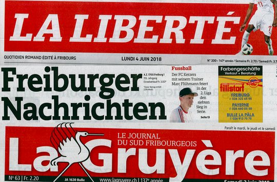 Begründet wurde der Vorstoss mit dem Urnengang vom 13. Februar, als sich im Kanton Freiburg 57 Prozent für das Medienpaktet ausgesprochen hatten. (Bild © fr.ch)