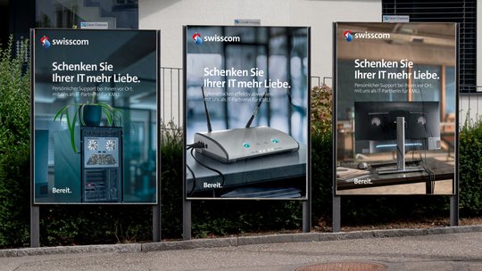 Der IT mit Swisscom mehr Liebe schenken, zum Beispiel durch umfassenden Support...      (Sujets: Serviceplan)