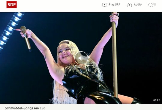 Der Sender stellte den Song «Serving Kant» aus Malta in die Schmuddel-Ecke... (Bild: Screenshot SRF)