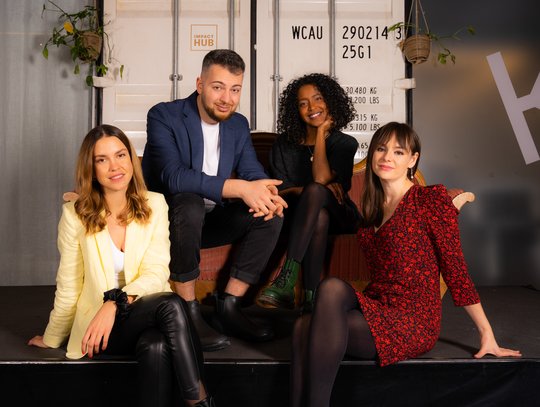 Konnten bereits an mehreren Festivals gewinnen: Filmcrew mit Helena Müller, Murat Temel, Sara Aduse, Désirée Pomper (v.l.)…            (Bild: zVg)