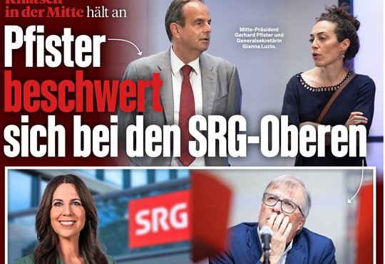 Nach RTS-Sendung «Mise au point» ging Gerhard Pfister in die Offensive…   (Bild: «SonntagsBlick»-Foto-Collage)