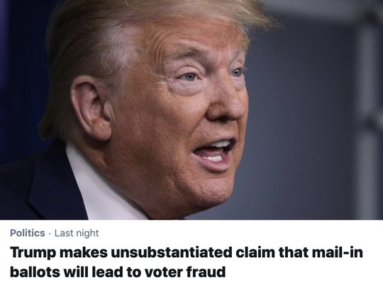 Die Warnung von Twitter führt auf eine interne Webseite, die die Falschaussagen von Trump widerlegen soll... (Bild: Screenshot Twitter).