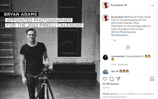 Ein Meister der reifen Fotografie: Bryan Adams...