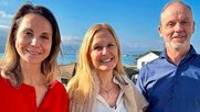 Stadtpräsidentin Barbara Dillier flankiert von der ehemaligen SRF-Sport-Moderatorin Regula Späni (l.) und Ex-SRF-Sport-Moderator Stefan Bürer... (Bild zVg/Stadt Rapperswil)