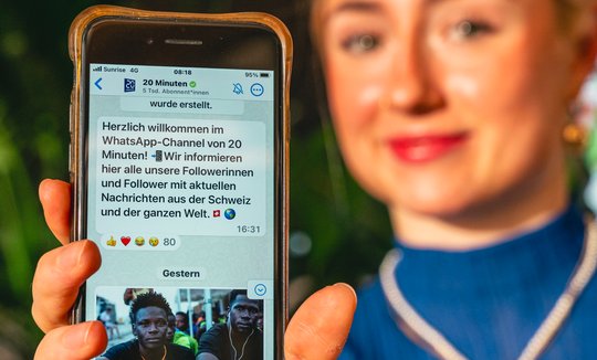 Nutzerinnen und Nutzer können auf die Nachrichten nur mit Emojis reagieren. (Bild zVg)