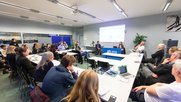 Polizei-Panel am JournalimusTag 2022: Welche Informationen dürfen Polizistinnen und Polizisten den Medienschaffenden geben – und welche nicht?      (Bild © QuaJour/Raphael Hünerfauth)