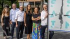 Von der APG Catia Natazzi, Leitung Events und Projekte, und Christian Gotter, Leiter Logistics & Operations, Gérôme Grollimund (Leitung Kooperationen und Projekte, Museum für Gestaltung Zürich, Nadja Mühlemann, APG-Leiterin Corporate Communications & Medi