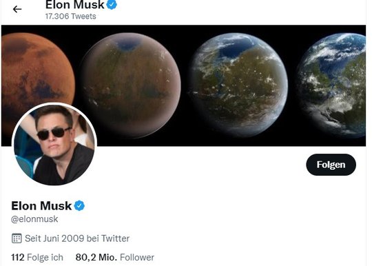 Elon Musk hat nicht nur 80 Millionen Follower, er besitzt jetzt auch fast 10 Prozent der Aktien bei Twitter...