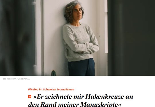 Aufregender Aufmacher am 4. Februar im «Spiegel» zu einem Text von Anuschka Roshani mit MeToo-Vorwürfen...      (Bild: Ausriss Spiegel)
